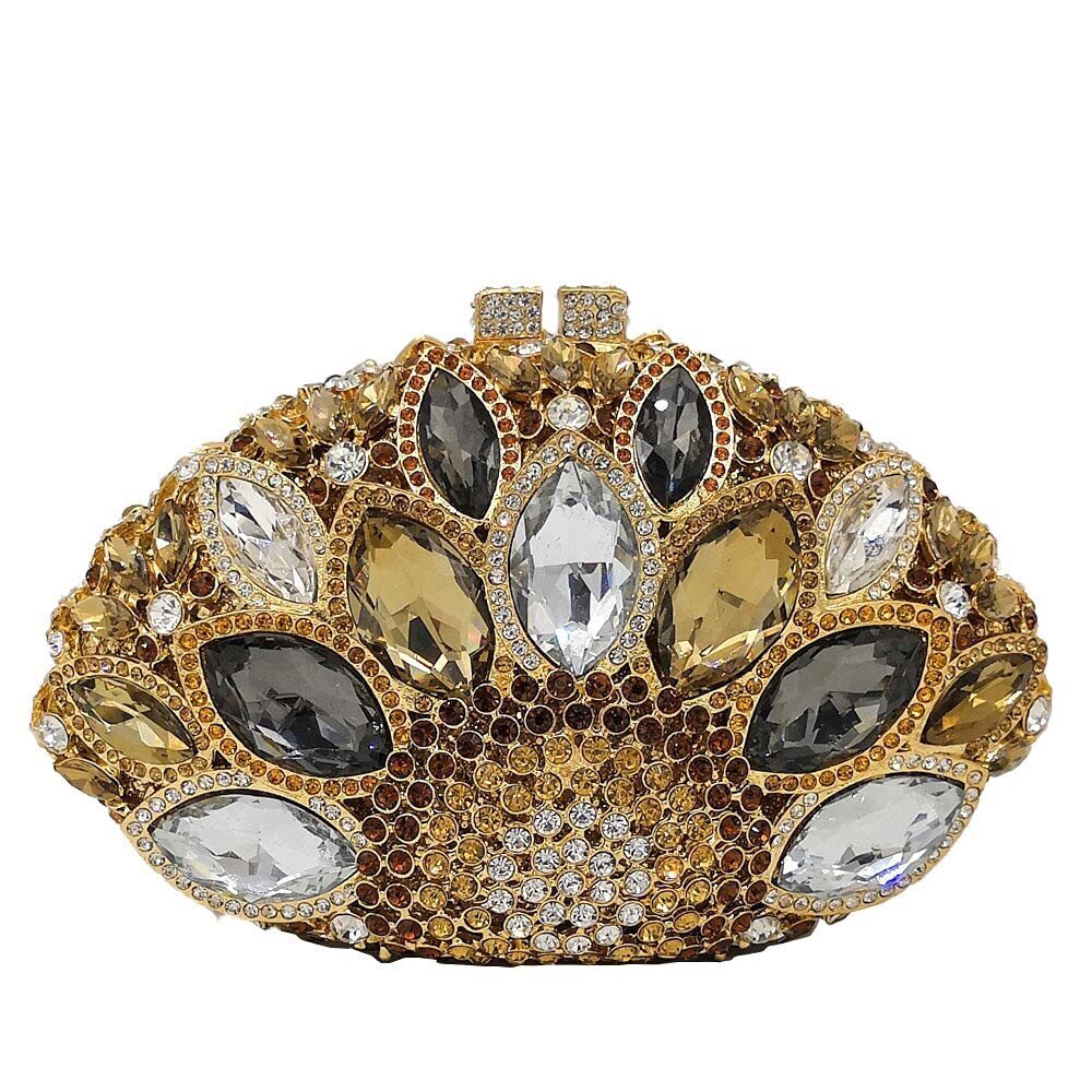 9494 Peacock Clutch Purses Formal Crystal Evening Bags Bridal Wedding